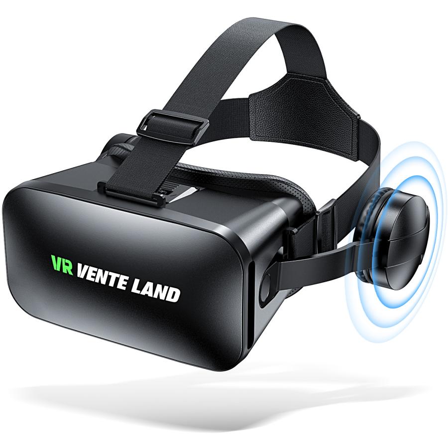 VRゴーグル VRヘッドセット スマホ VRグラス VRヘッドマウントディスプレイ 高音質ヘッドホン付 スマホ用 3Dメガネ iPhone 動画視聴 プレ